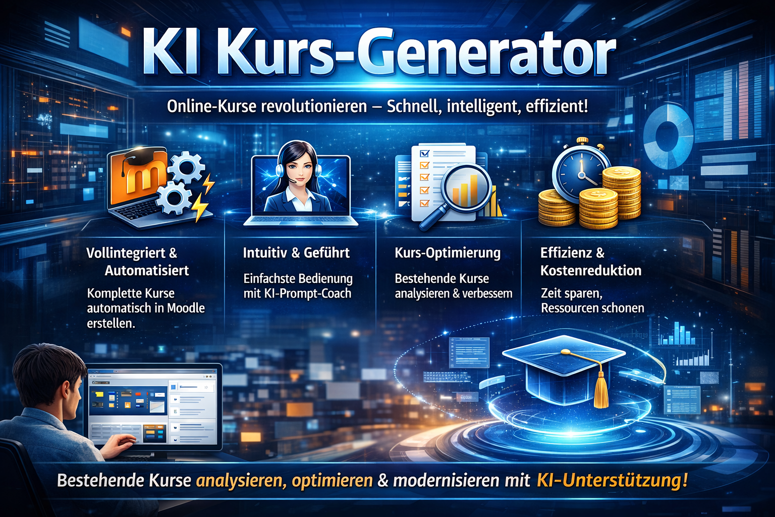 KI Kurs-Generator für Moodle Werbebild